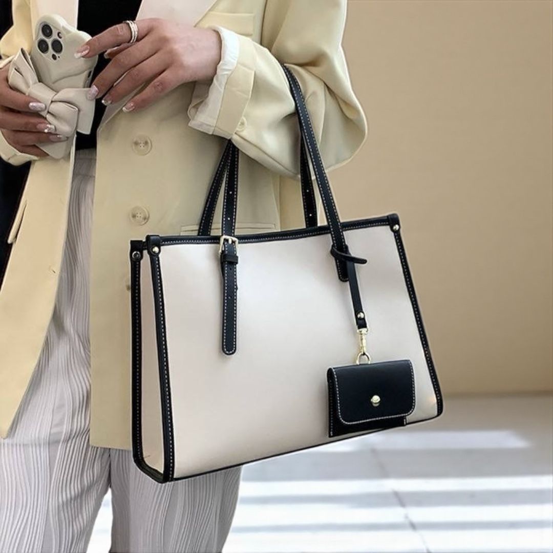 MODÉA Black & White Shoulder Bag