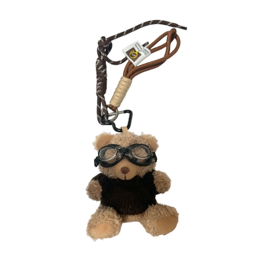 Mocha Adventurer Pilot Bear in Brown Sweater