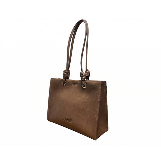 Liora Tote Bag – Light Brown | 2-in-1