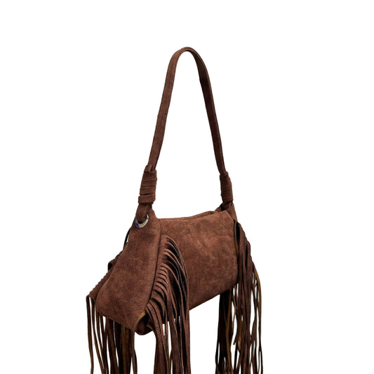 Sharoo Velvet Bag - Brown