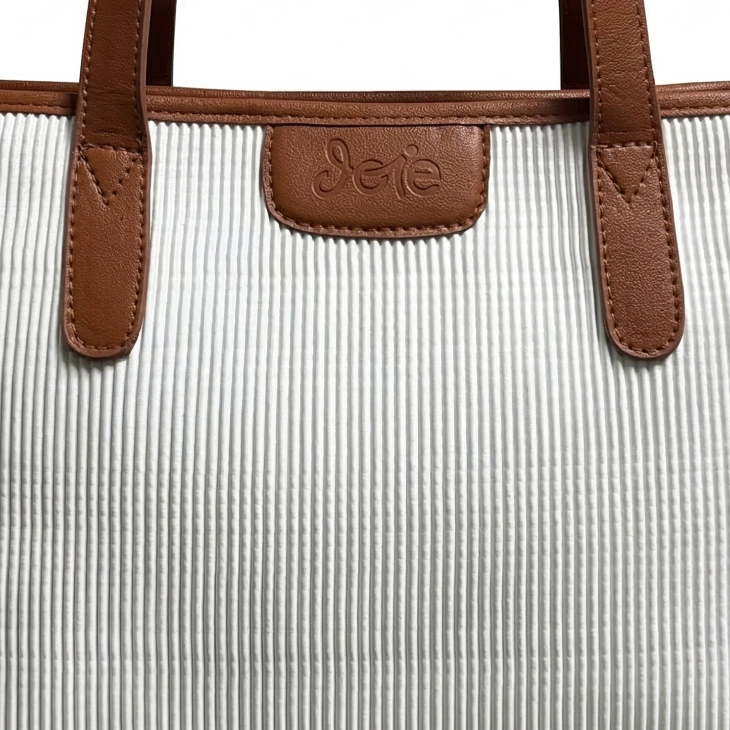 Sienna Tote Bag – White X Brown