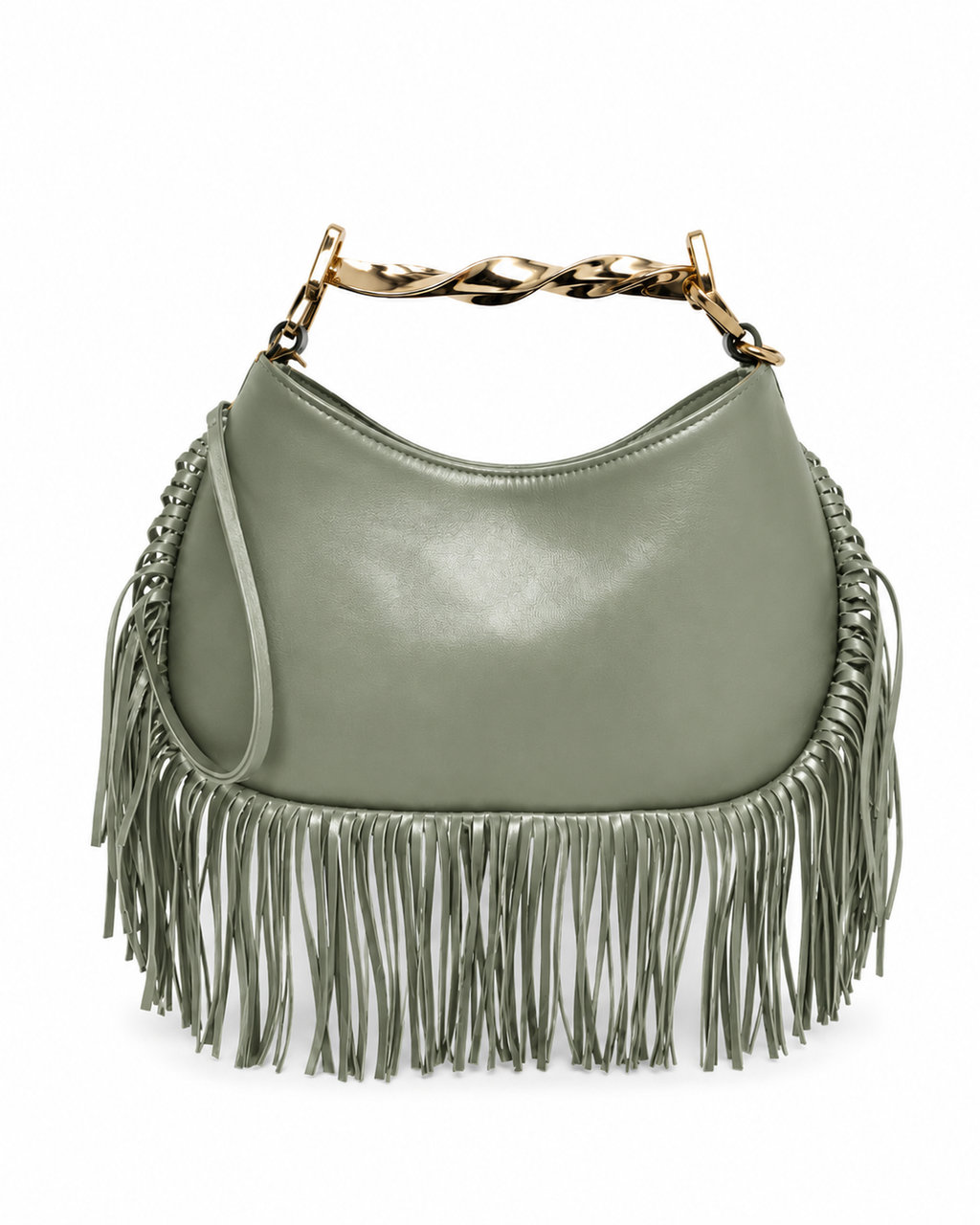 Noir Fringe Hobo Bag
