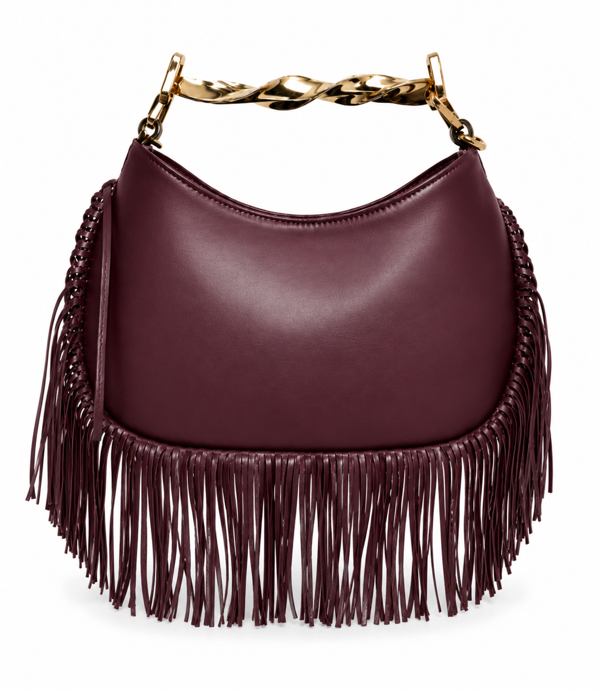 Noir Fringe Hobo Bag