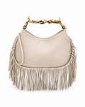 Noir Fringe Hobo Bag