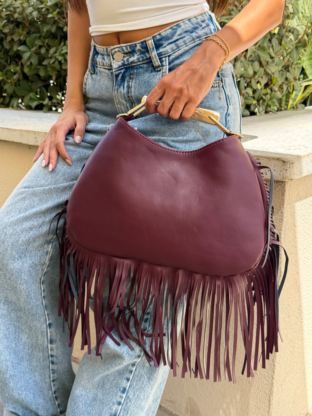 Noir Fringe Hobo Bag by Joie – view 12