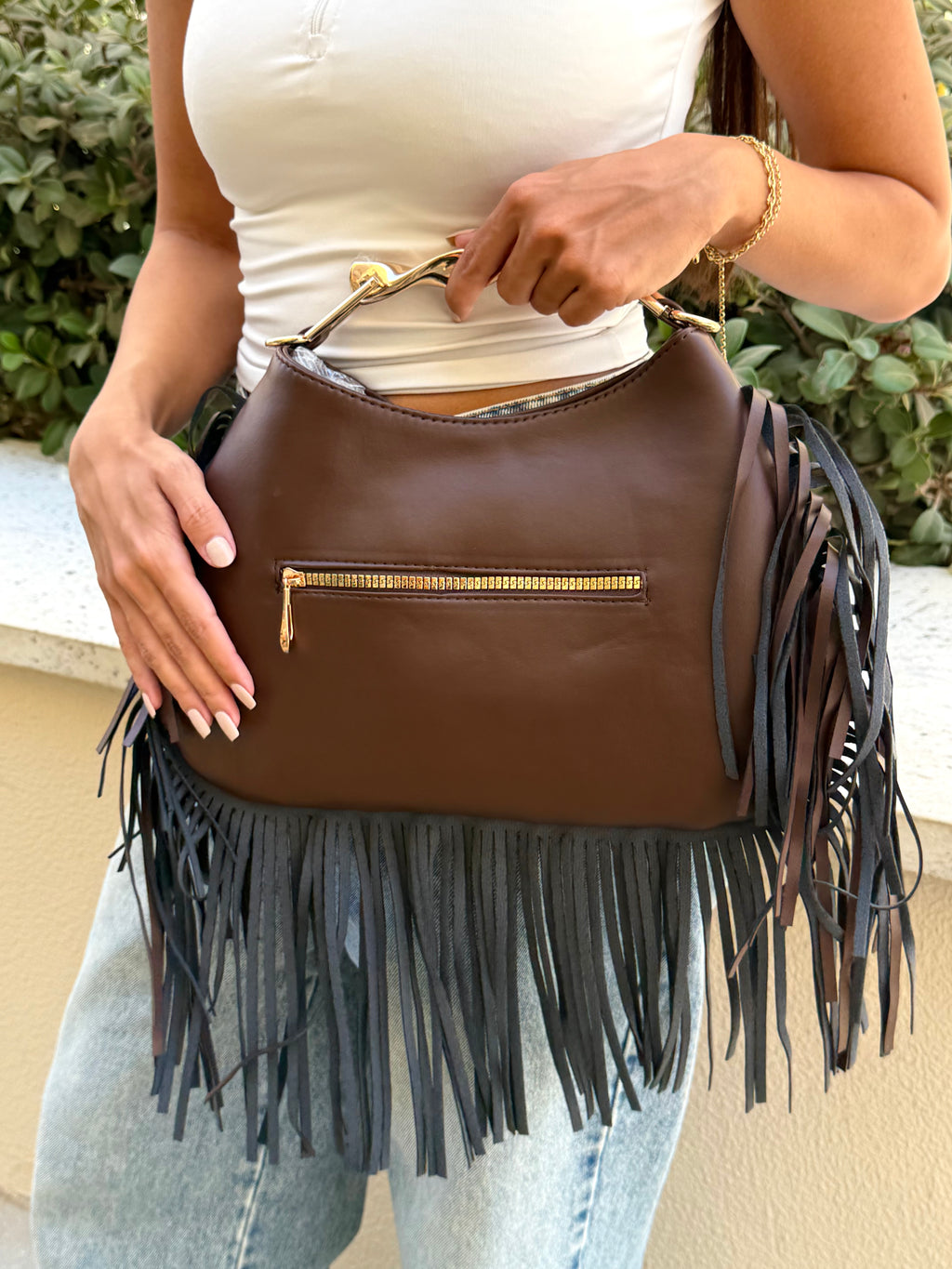 Noir Fringe Hobo Bag by Joie – view 13