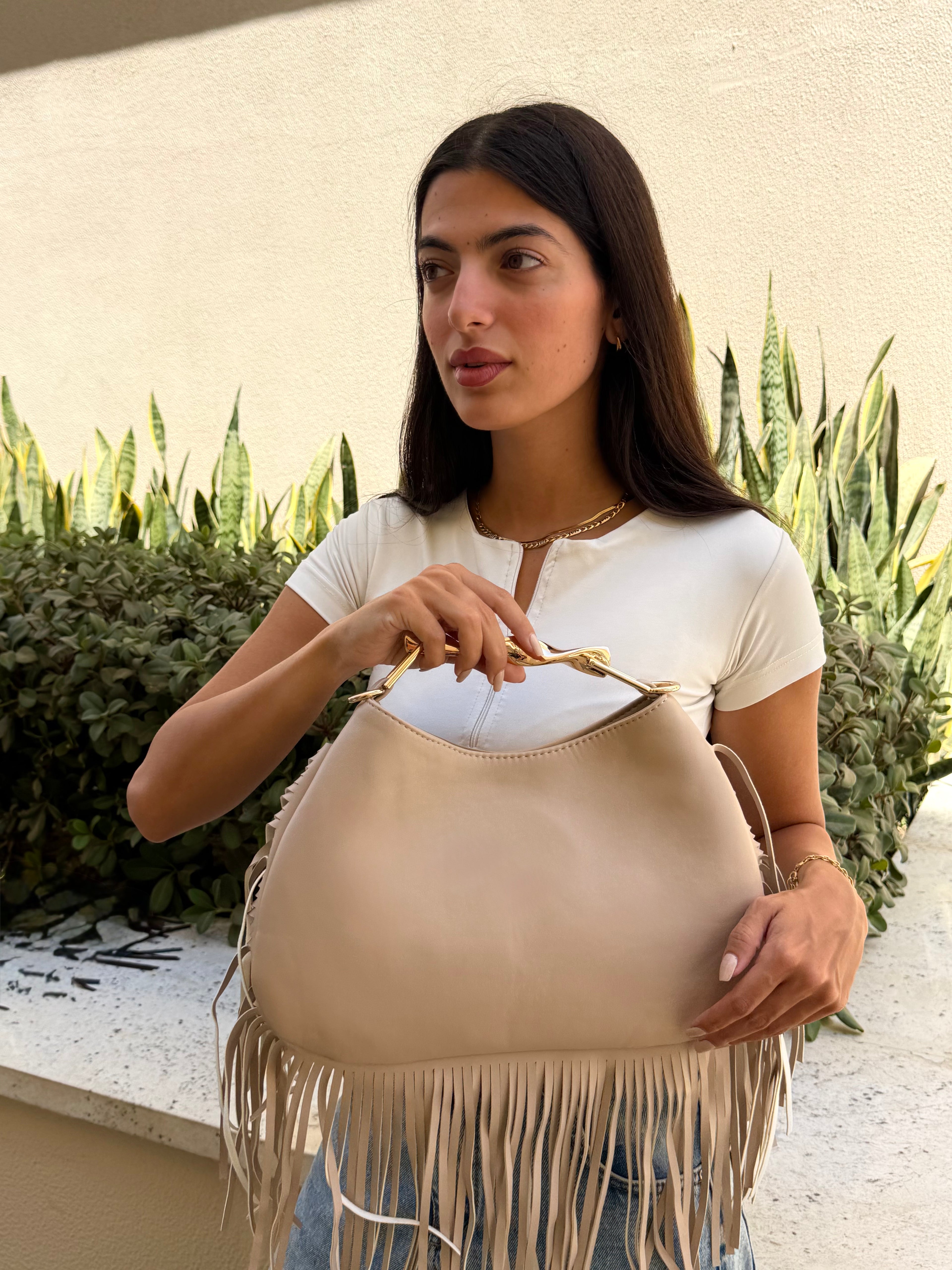 Noir Fringe Hobo Bag by Joie – view 9