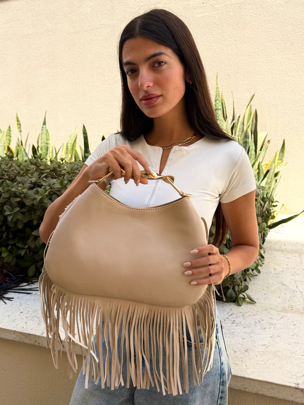 Noir Fringe Hobo Bag by Joie – view 14