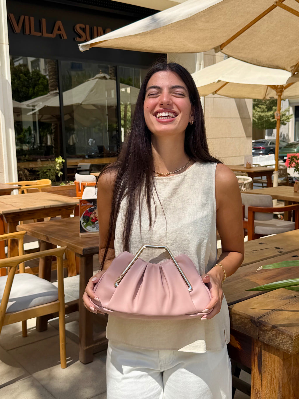 Mila Clutch Bag - Brown