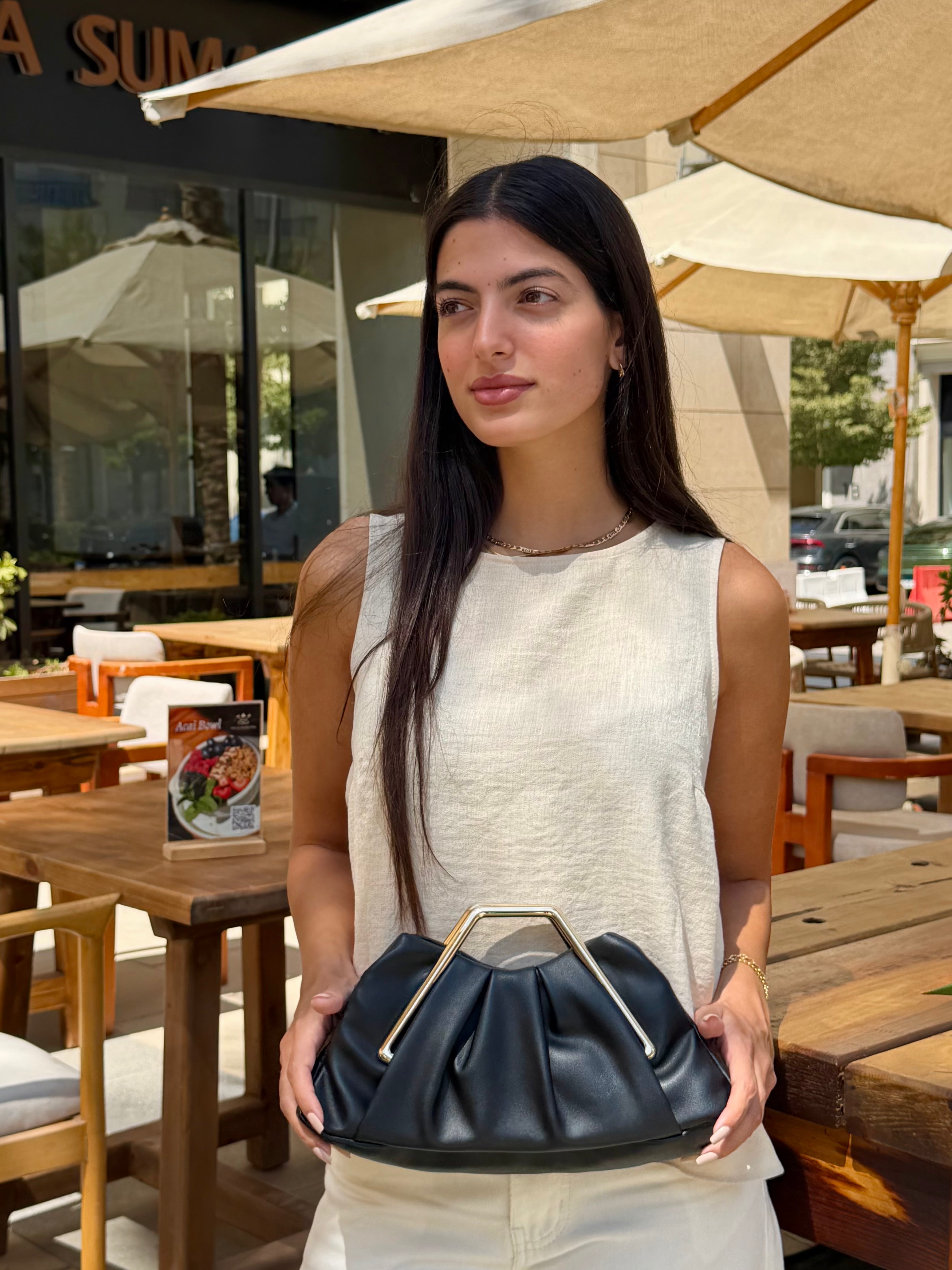 Mila Clutch Bag - Brown