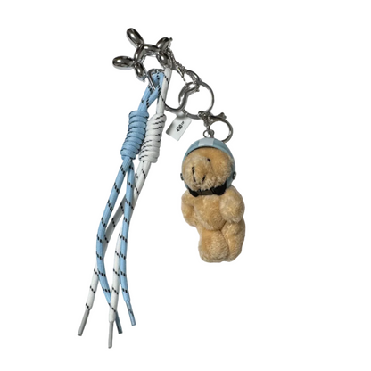 Sky Fashion Bear Charm with Helmet & Balloon Dog