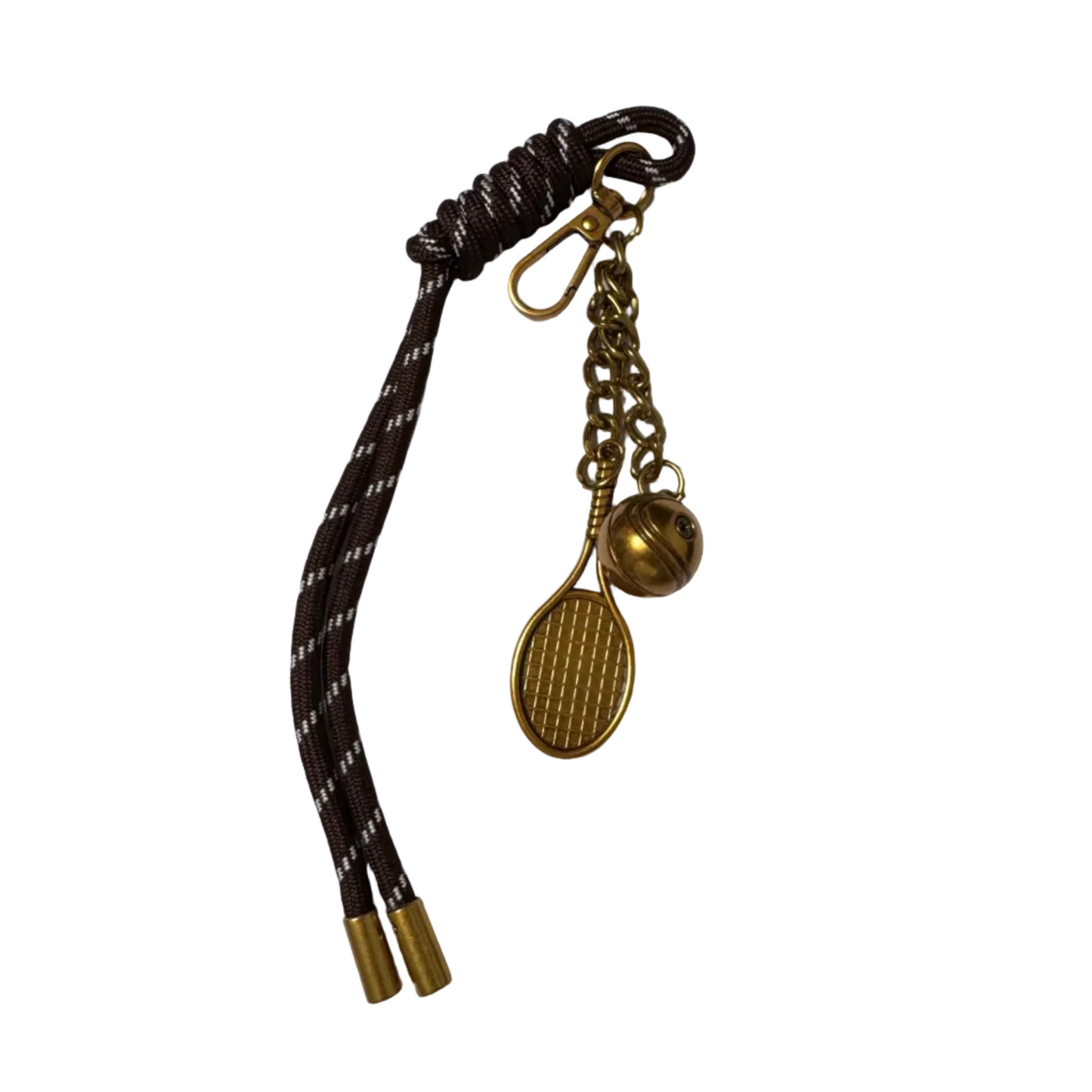 Golden Match Fashion Charm with Tennis Racket
