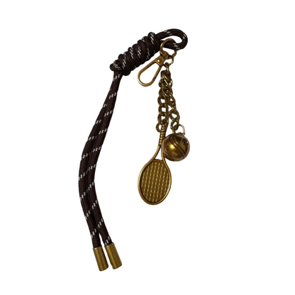 Golden Match Fashion Charm with Tennis Racket