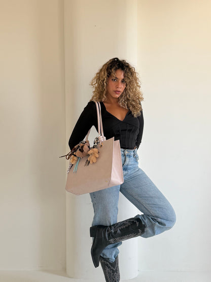 Liora Tote Bag – Light Kashmir | 2-in-1