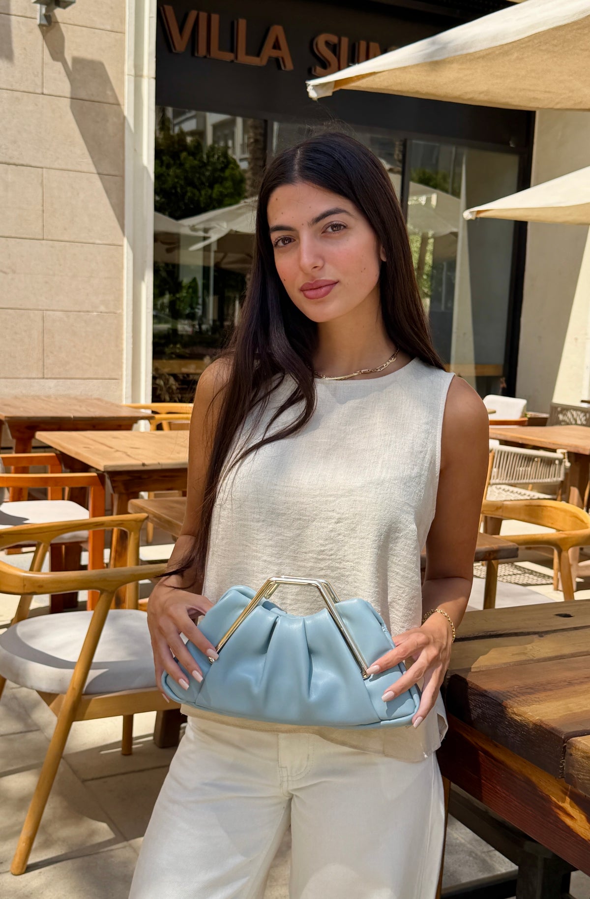 Mila Clutch Bag - Brown
