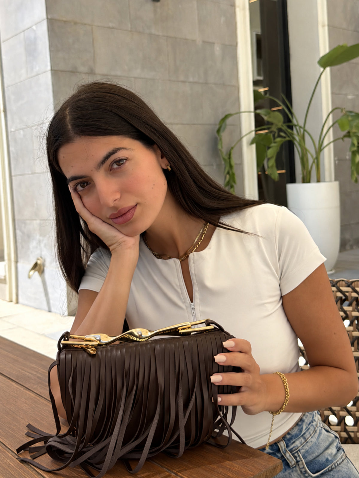 Wave Handle Clutch/Cross
