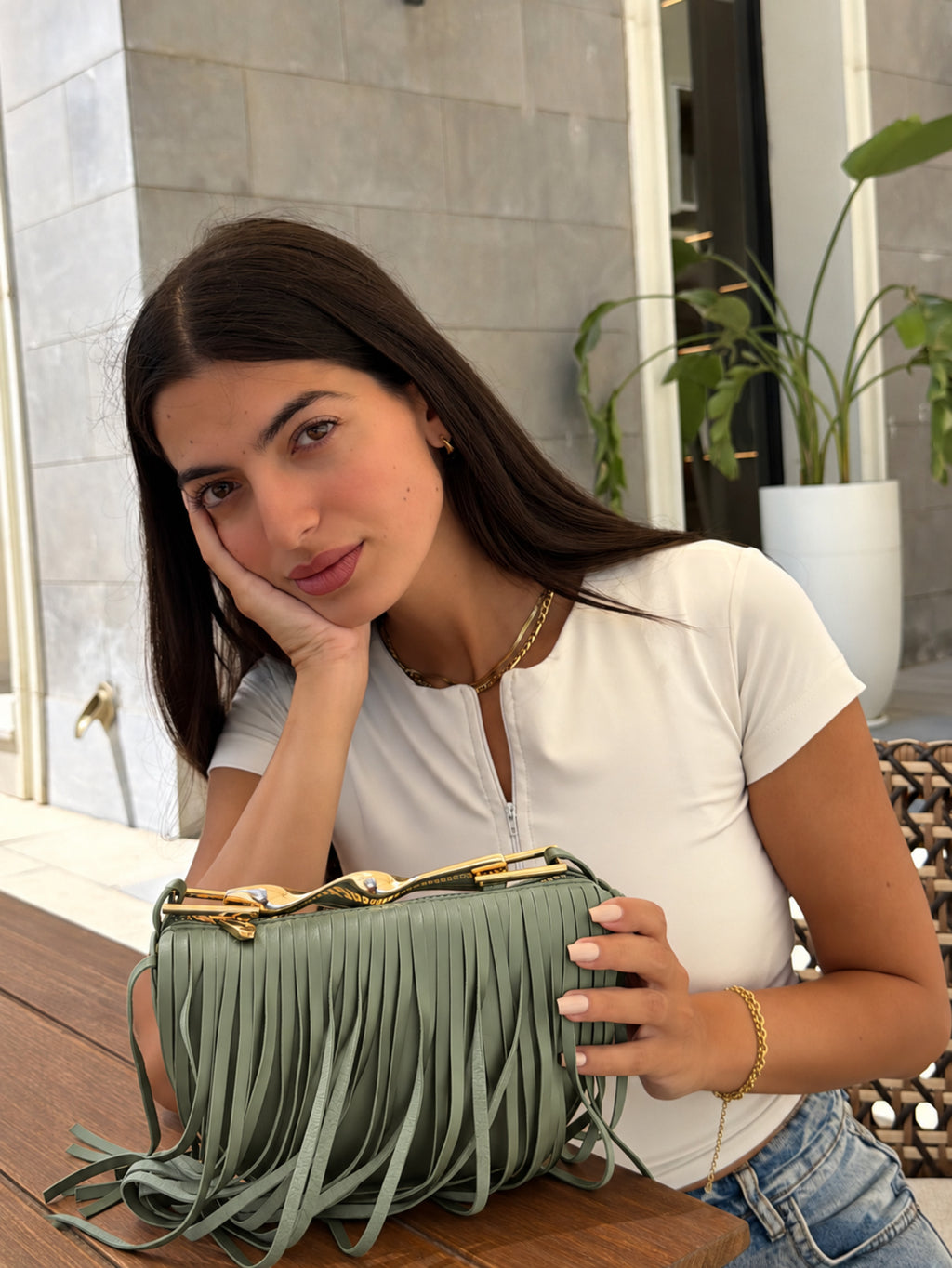 Wave Handle Clutch/Cross
