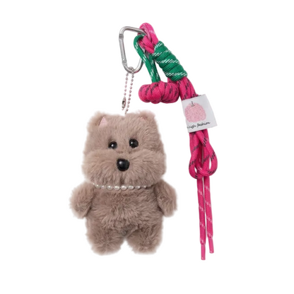 Berry Fashion Bear Charm with Pearl Necklace