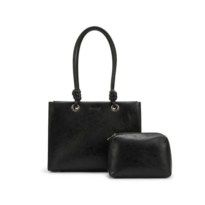 Liora Tote Bag – Black | 2-in-1