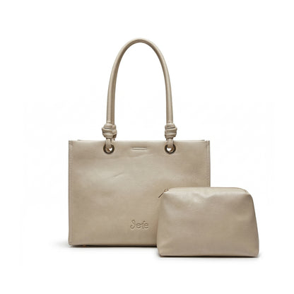Liora Tote Bag – Off White | 2-in-1