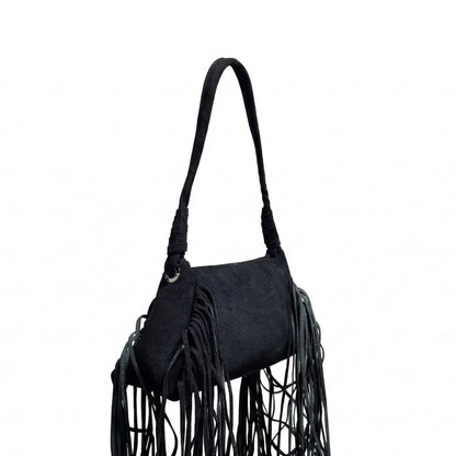Sharoo Velvet Bag - Black