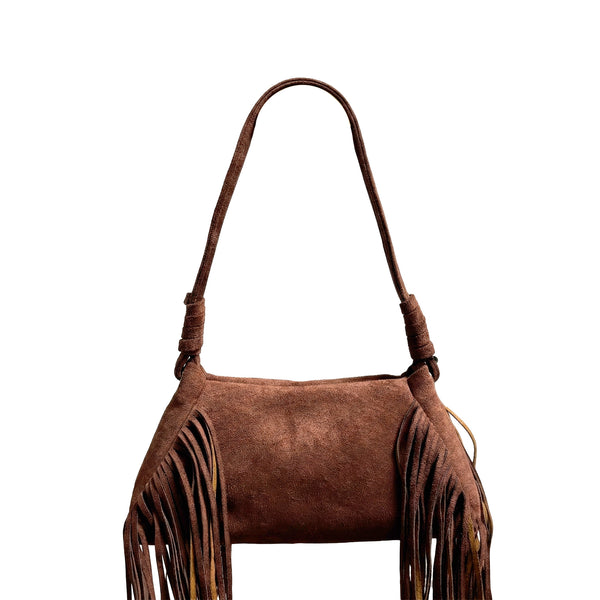 Sharoo Velvet Bag - Brown