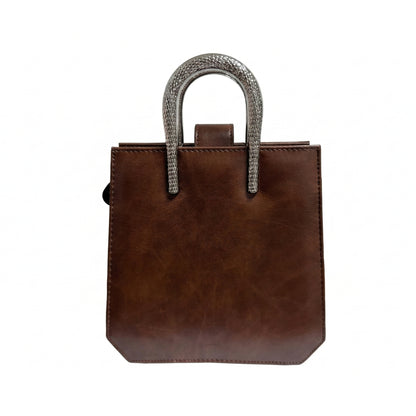 Snaky Handle Bag – Brown