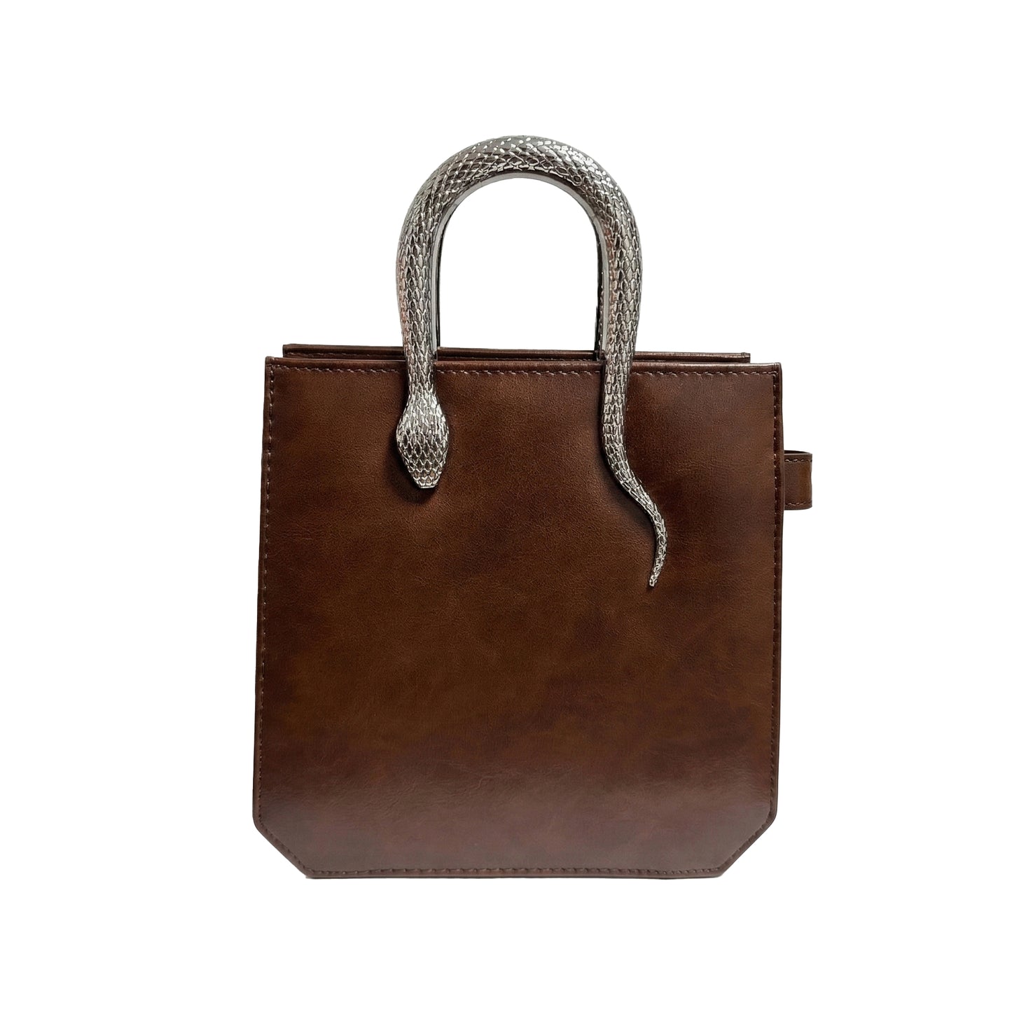 Snaky Handle Bag – Brown