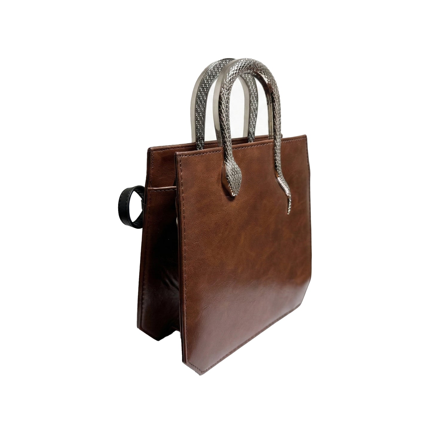 Snaky Handle Bag – Brown